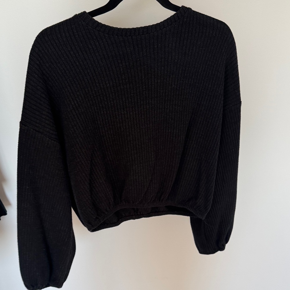 Zara Charcoal Knit Top